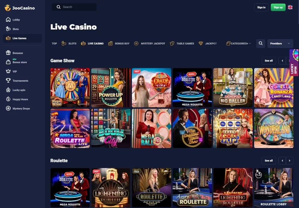 Joo Live Casino review and 🤑 bonuses!